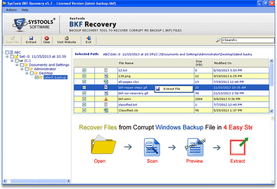 BKF Database Recovery 5.7